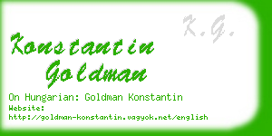 konstantin goldman business card